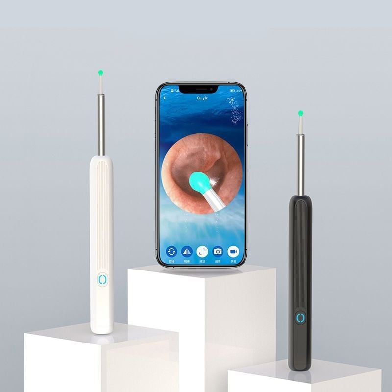 (🔥Promotion 50% OFF) Clean Earwax - Wi -Fi Visible Wax Elimination Spoon,USB 1080P HD Load Otoscope