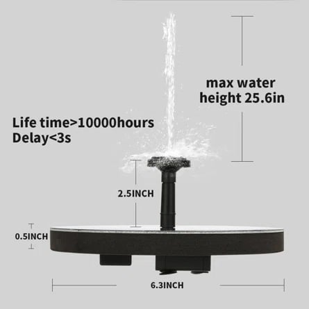 commsmarket-🎁Best Mother's Day Gift Of 2024🎁 - Solar outdoor fountain-The perfect garden decoration