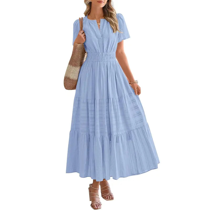 Pleated Maxi Dress